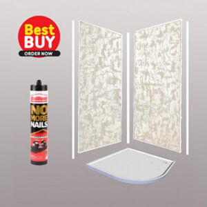 Pearlescent White Wet Wall Panel Kit 1m x 2.4m x 10mm