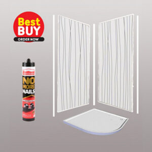 White String Wet Wall Panel Kit 1m x 2.4m x 10mm